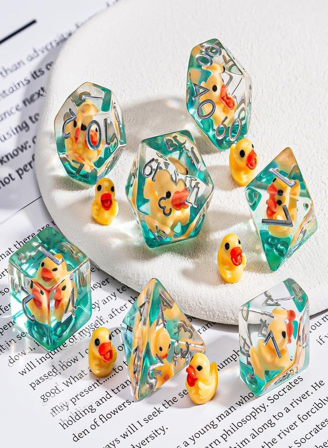 Maywin Duck D&D Resin Dice Set, Polyhedral DND Dice Animal Inclusion Dice D and D for Dungeons and Dragons MTG RPG Board Games for 15 Years and Up - Image 4